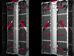 à l'intérieur et à l'extérieur 500*1000*74mm Armoire en argent en aluminium