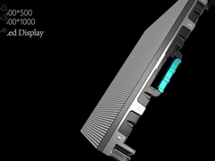 500 mm*1000 mm*67 mm Armoire en aluminium pour écran LED modulé 250 mm*250 mm