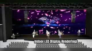 Rendus d'affichage LED d'intérieur