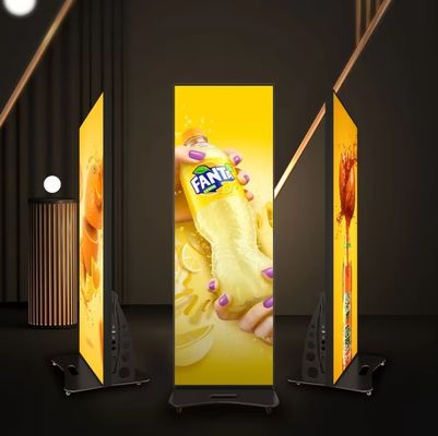 640*1920mm Indoor Iron And Aluminum Base Installtion Die Cast Poster Screen