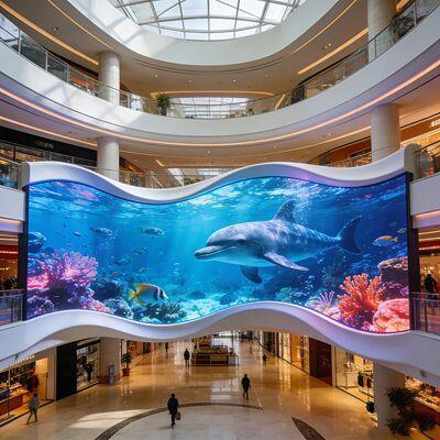 Écran LED incurvé couleur P5 1R1G1B pour extérieur grand angle de visualisation