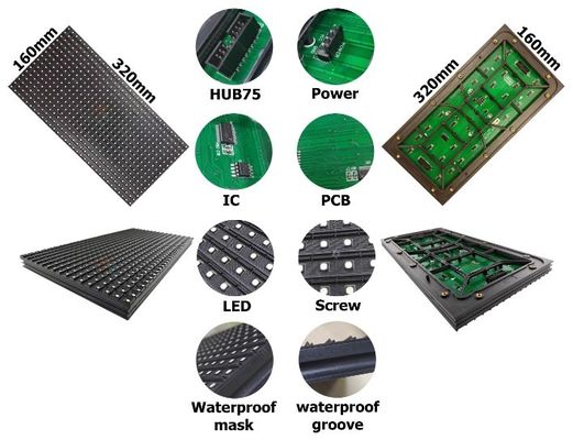 P4 P5 P6.67 Murs vidéo LED extérieurs Écran LED couleur complète étanche à l'eau Petits pixels
