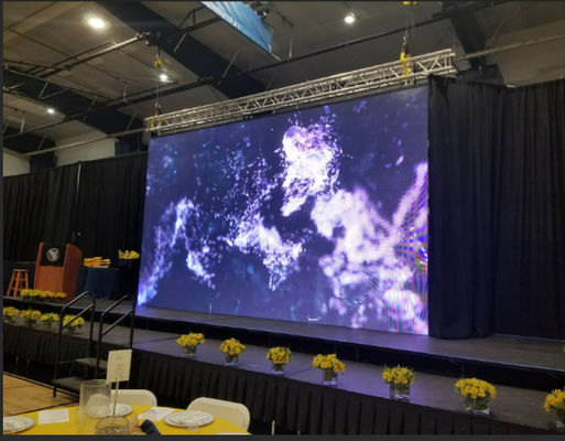 Écran de fond de scène LED couleur intérieure P3.91 Mur vidéo 64x64 pixels