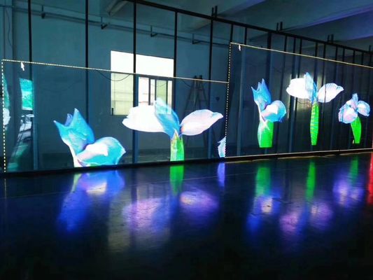 Écran LED en verre transparent à haute transparence avec grand angle de vision et faible consommation d'énergie pour une utilisation intérieure et extérieure
