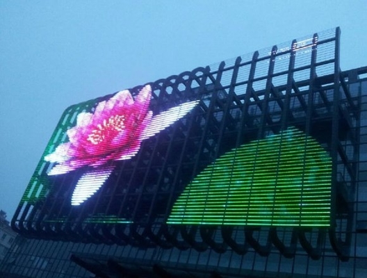 Écran LED en verre transparent à large gamme de couleurs Léger