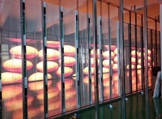 Écran LED en verre transparent à large gamme de couleurs Léger
