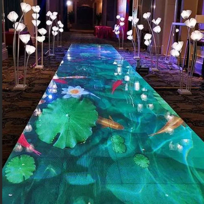 Contrôle DMX Écran LED Carreaux de sol intérieurs / extérieurs Matériau alliage d'aluminium de haute qualité