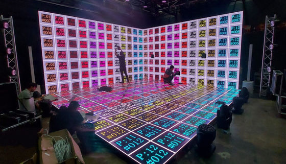 Sol de danse LED de tailles personnalisées IP65 léger pour événements commerciaux