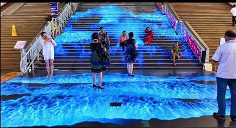 Écran de carreaux de sol LED intérieur/extérieur léger et durable Éclairage de changement de couleur RGB