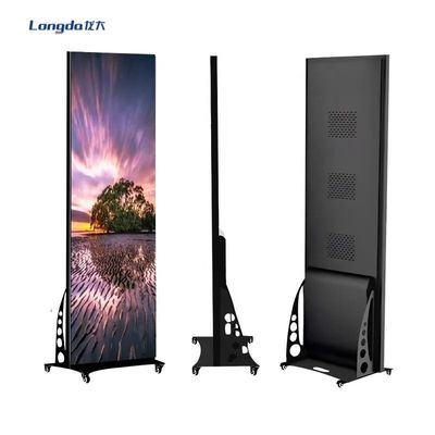 Afficheur LED intérieur HD couleur, lecteur vidéo publicitaire type poster, P1.25 P1.538 P1.86 P2 P2.5 P3