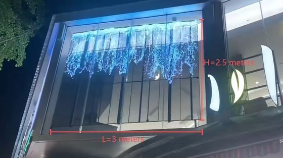 Écran LED à grille transparent de 3m*2,5m pour vitrine de magasin