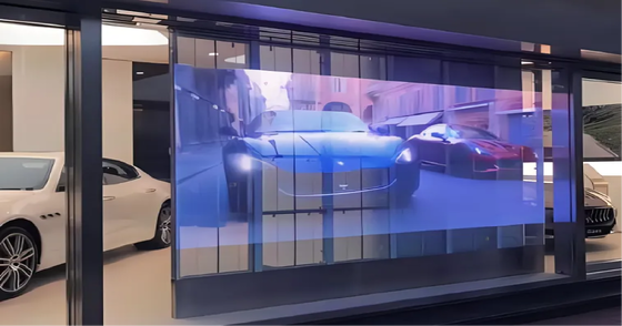 Écran LED en verre transparent série holographique P3.91mm rafraîchissement 3840Hz