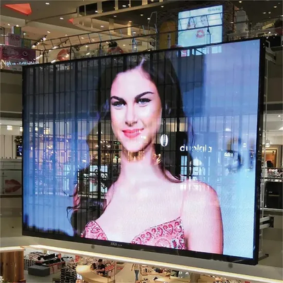 Écran LED en verre transparent intégré 3,91 mm-7,82 mm Publicité du bâtiment