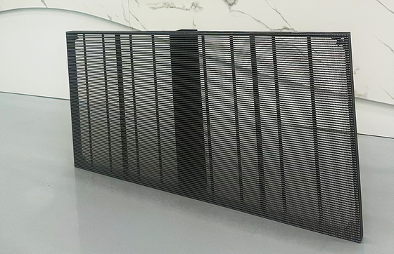 Écran LED en verre transparent intégré 3,91 mm-7,82 mm Publicité du bâtiment