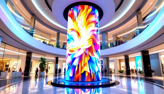 Écran LED incurvé couleur P5 1R1G1B pour extérieur grand angle de visualisation