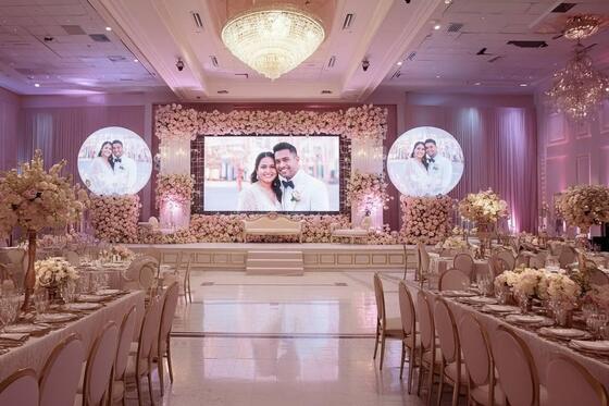 Panneaux d'affichage LED modulaires pour armoire 500x1000mm Écran LED de mariage location