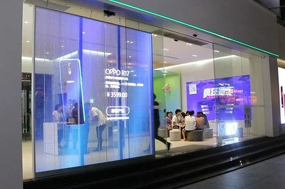 Affichage LED interactif créatif transparent ISO14001 ODM pour centres commerciaux