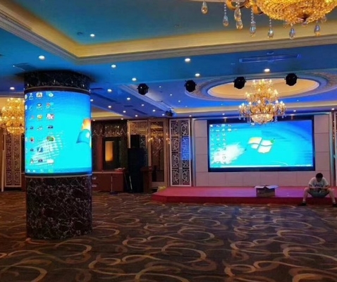 Armoire d'affichage LED souple P1.86 2800 ~ 3840 Hz Module flexible