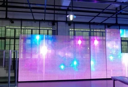 Écran mené 5000cd P3.91mm de mur de verre transparent de Longda