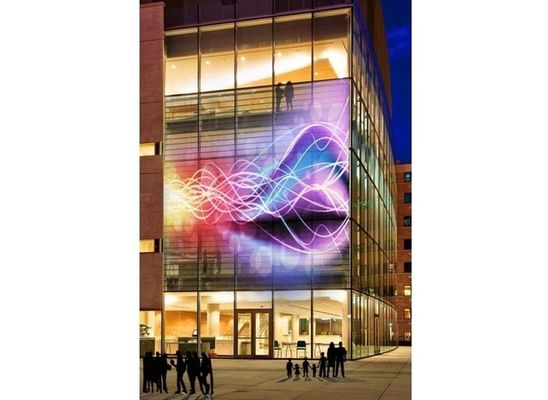 Écran LED transparent IP43 IC 2038, mur LED W24*H120 points, CE ROHS