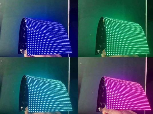 Module d'affichage LED flexible Longda P4, module LED souple, mur vidéo LED publicitaire, module