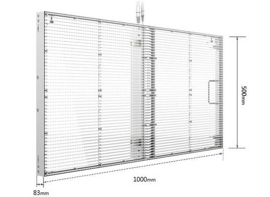 ODM extérieur de balayage LED de l'écran en verre transparent SMD1921 1/2 de la publicité commerciale