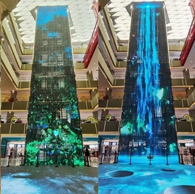 ODM extérieur de balayage LED de l'écran en verre transparent SMD1921 1/2 de la publicité commerciale