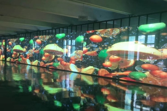 les écrans transparents en verre LED de ² de 3500cd/M montrent la FCC IP43 12m pour le magasin de bijoux