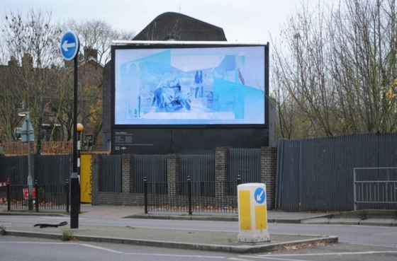 L'écran visuel mené extérieur de la publicité des murs IP65 de P4mm montrent 62500 points m2 ccc
