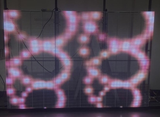 L'écran visuel transparent RVB de mur d'AC85V LED a mené l'écran de visualisation de fenêtre