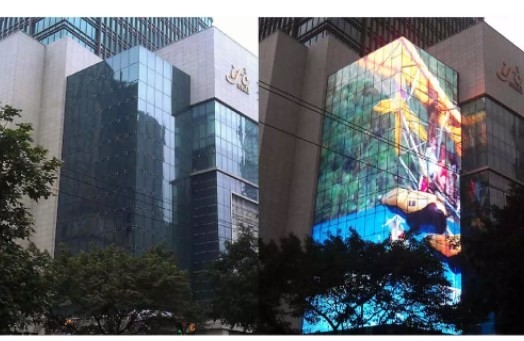 P2.8 l'écran transparent en verre LED a adapté extérieur aux besoins du client d'intérieur pour le centre commercial