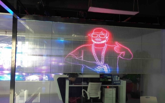 P2.8 l'écran transparent en verre LED a adapté extérieur aux besoins du client d'intérieur pour le centre commercial