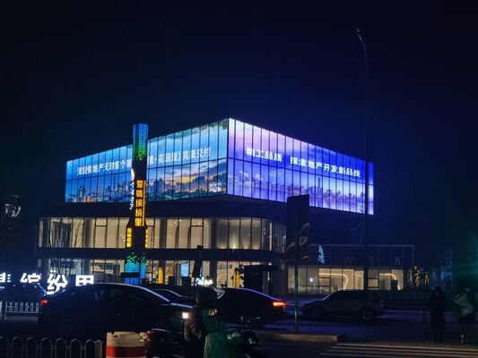 Écran LED transparent haute luminosité couleur avec taille personnalisée pour une utilisation intérieure et extérieure